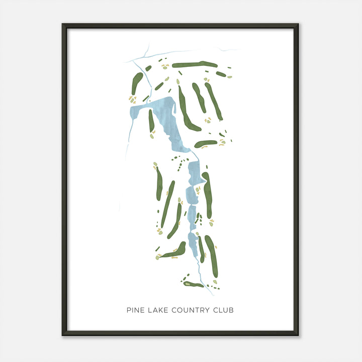 Print of Pine Lake Country Club Modern Map