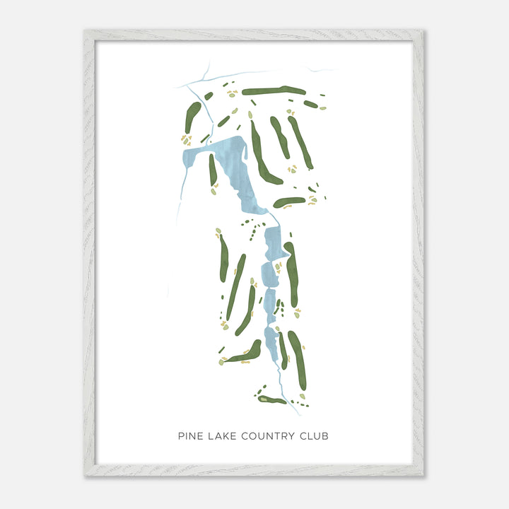 Print of Pine Lake Country Club Modern Map