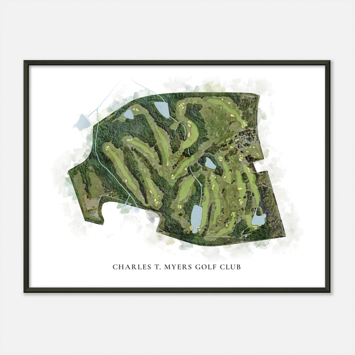 Print of Charles T. Myers Golf Club Classic Map