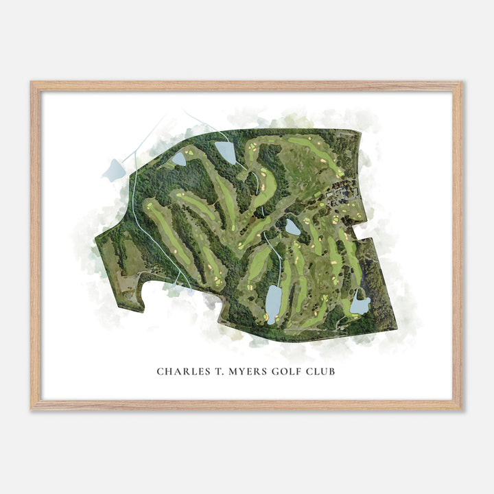 Print of Charles T. Myers Golf Club Classic Map
