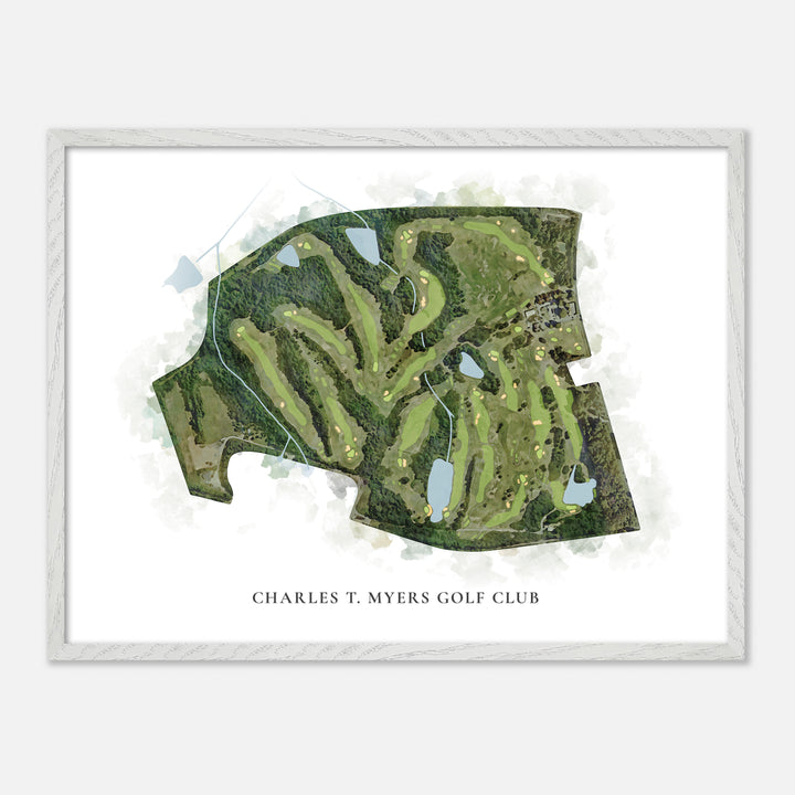Print of Charles T. Myers Golf Club Classic Map