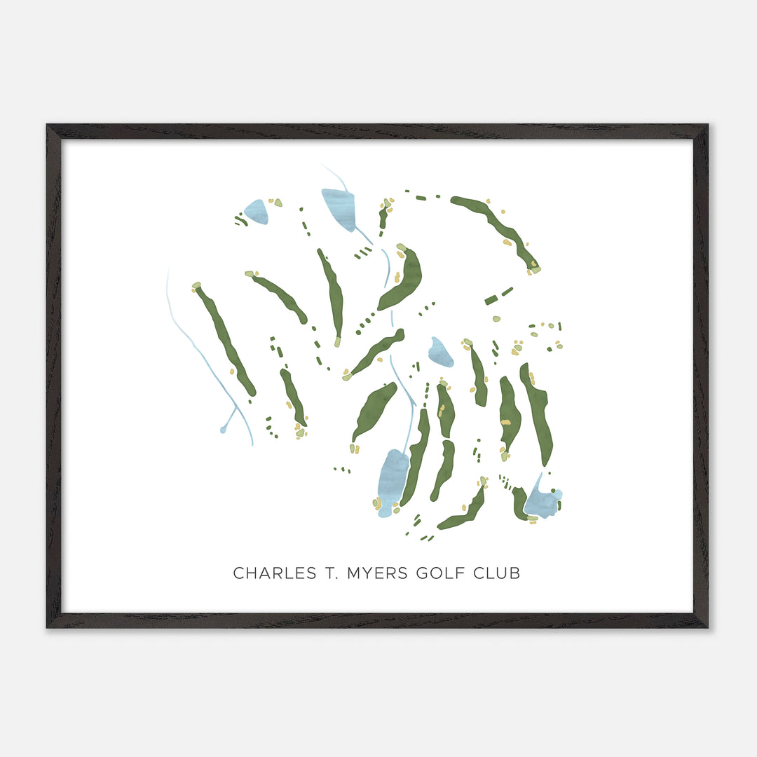 Print of Charles T. Myers Golf Club Modern Map