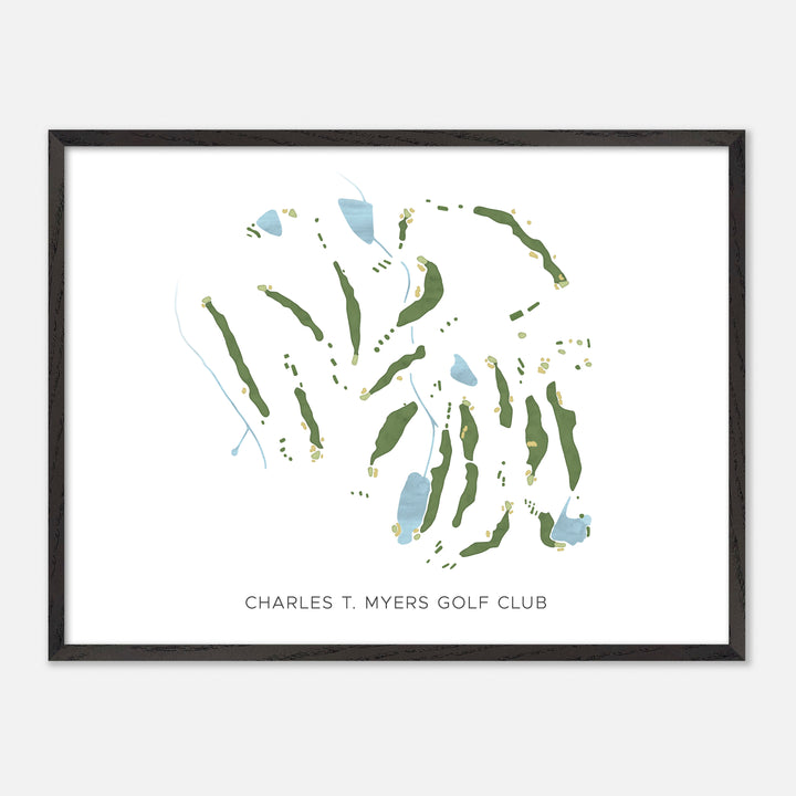 Print of Charles T. Myers Golf Club Modern Map