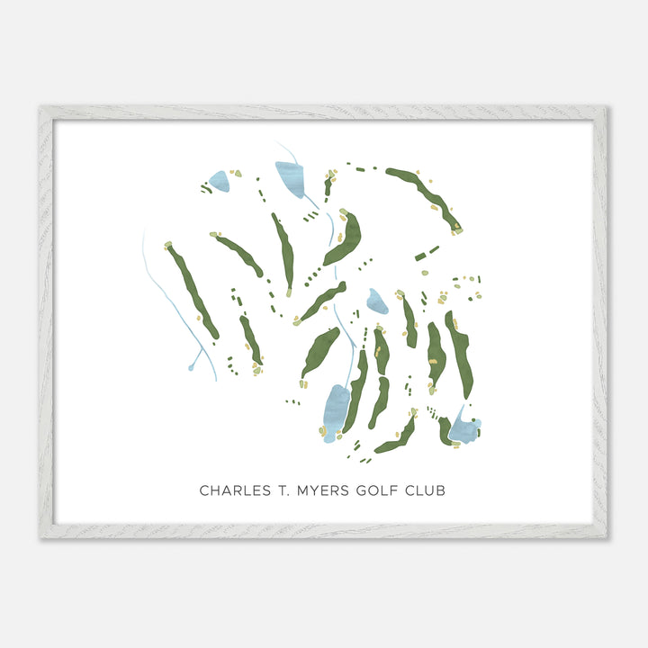 Print of Charles T. Myers Golf Club Modern Map