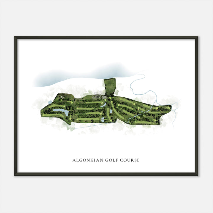 Print of Algonkian Golf Course Classic Map