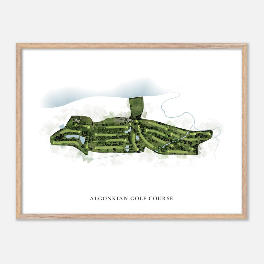 Print of Algonkian Golf Course Classic Map