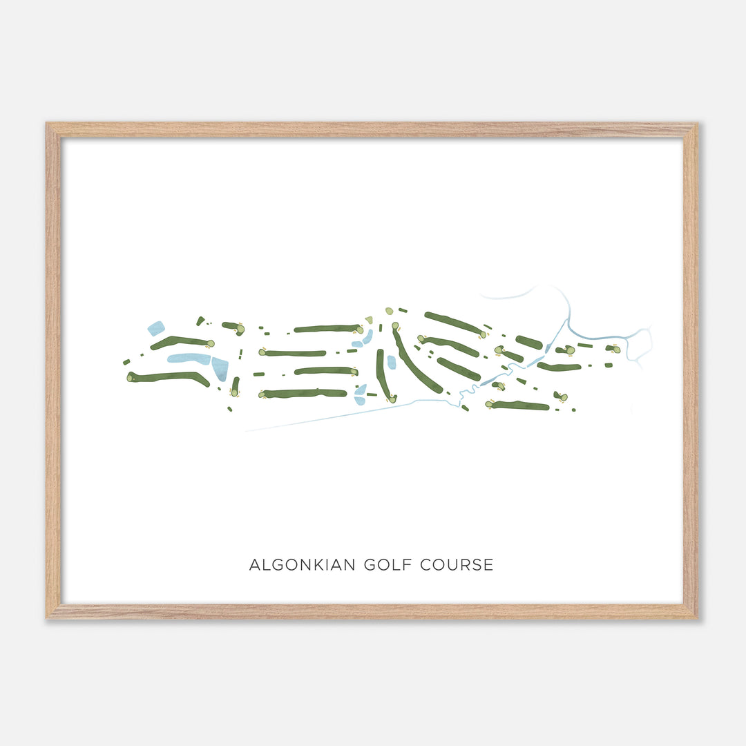 Print of Algonkian Golf Course Modern Map