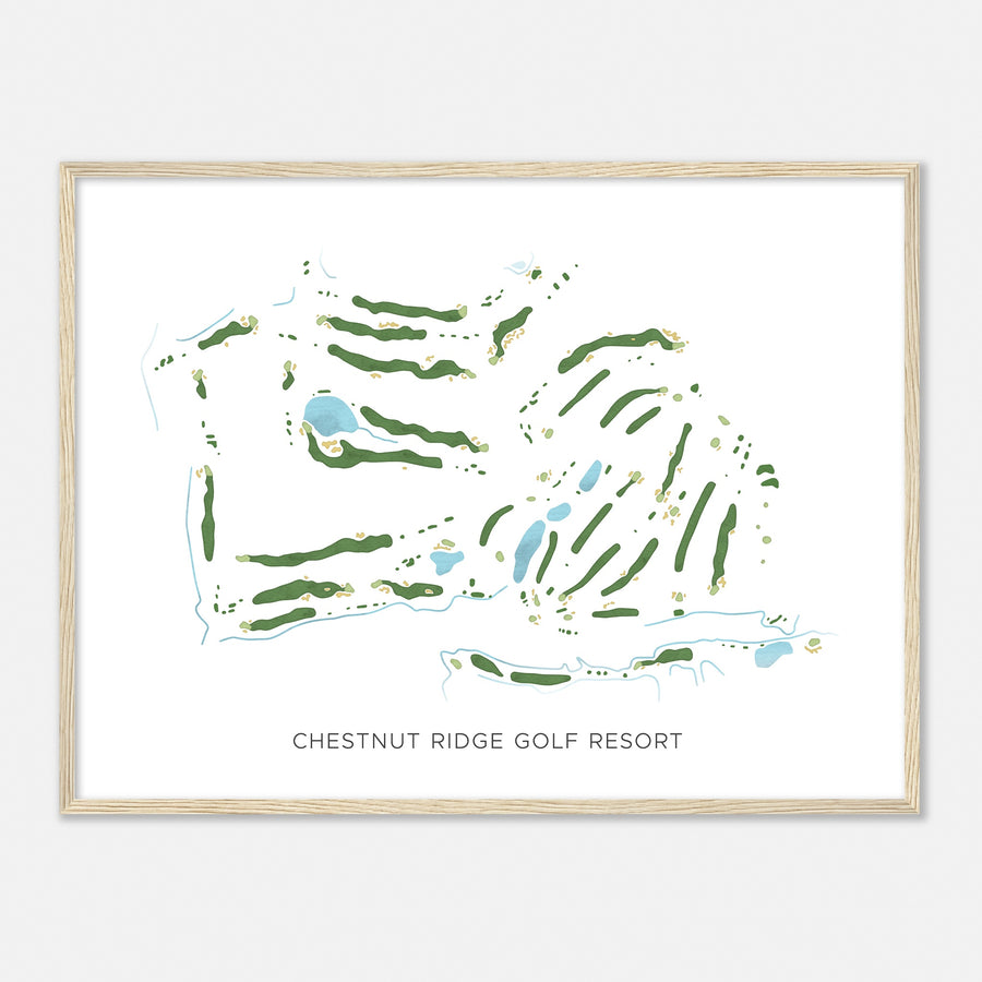 Print of Chestnut Ridge Golf Resort Modern Map