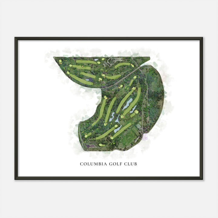 Print of Columbia Golf Club Classic Map
