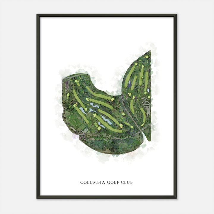 Print of Columbia Golf Club Classic Map