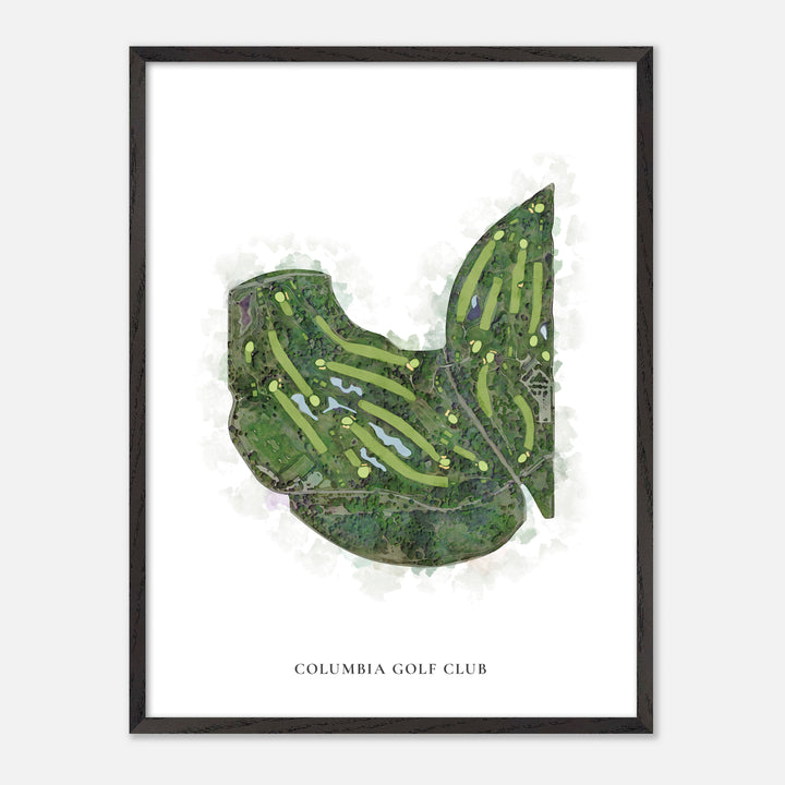 Print of Columbia Golf Club Classic Map