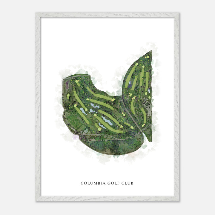 Print of Columbia Golf Club Classic Map