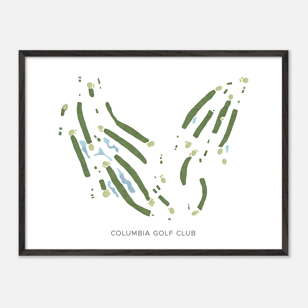 Print of Columbia Golf Club Modern Map