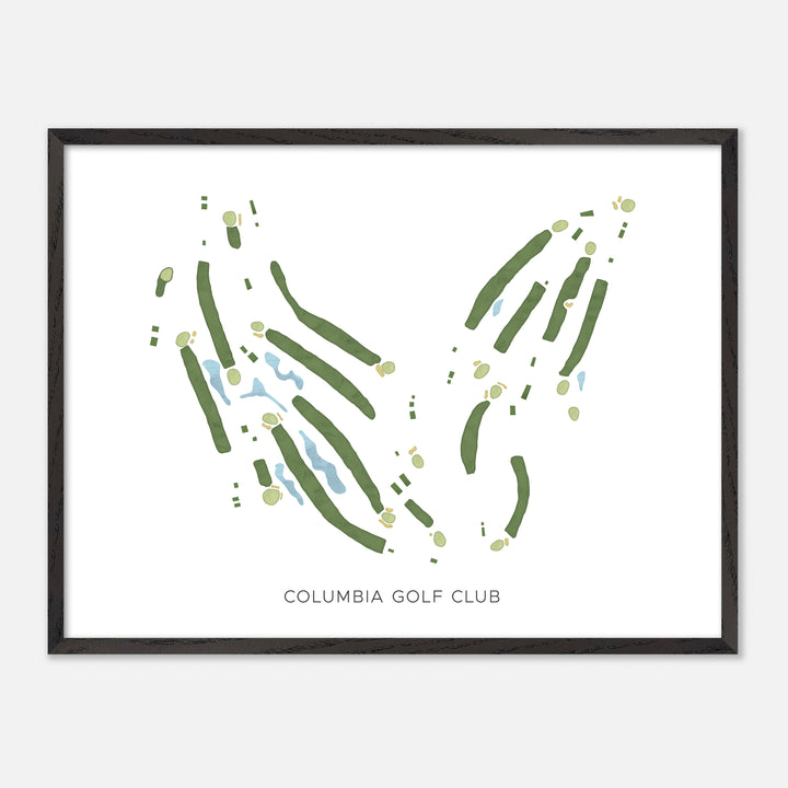 Print of Columbia Golf Club Modern Map