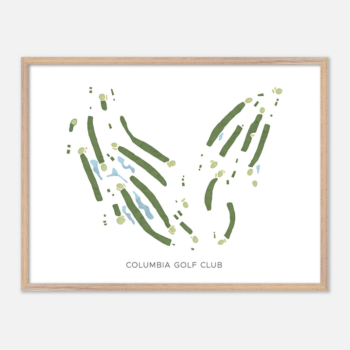 Print of Columbia Golf Club Modern Map