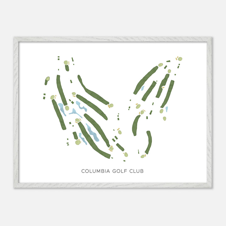 Print of Columbia Golf Club Modern Map