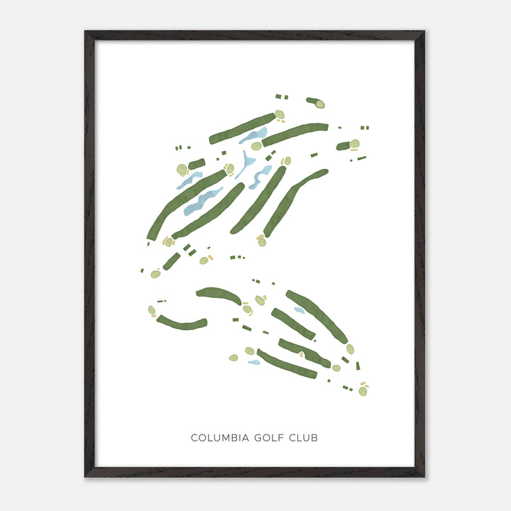 Print of Columbia Golf Club Modern Map