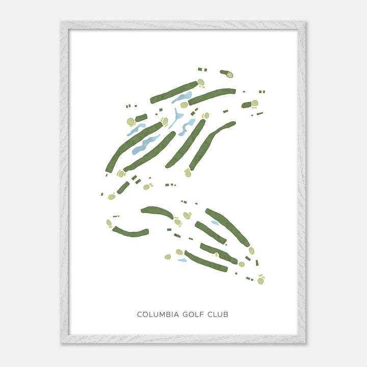 Print of Columbia Golf Club Modern Map