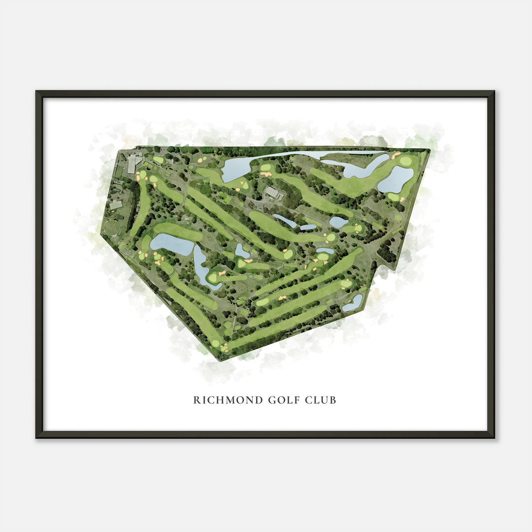 Print of Richmond Golf Club Classic Map