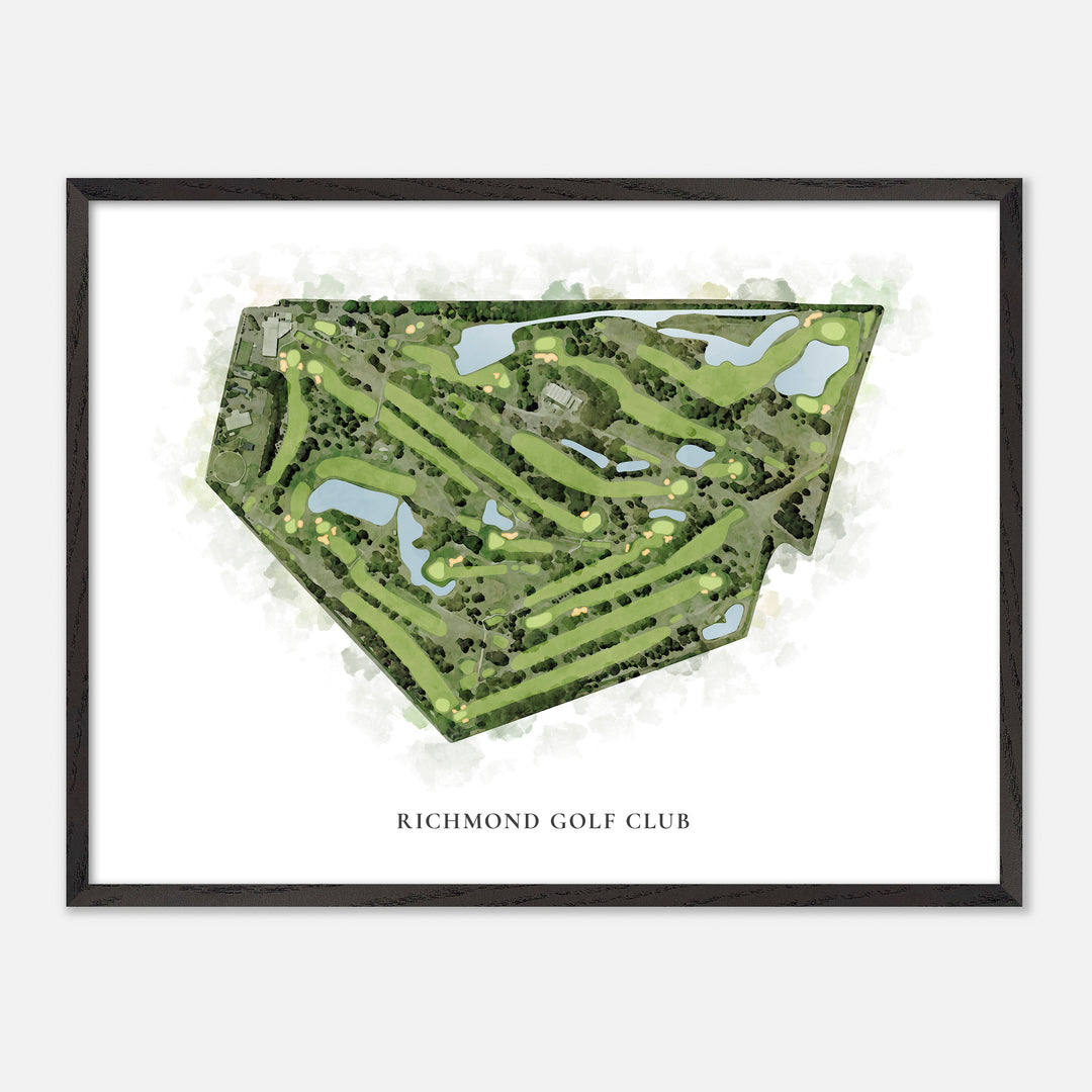 Print of Richmond Golf Club Classic Map