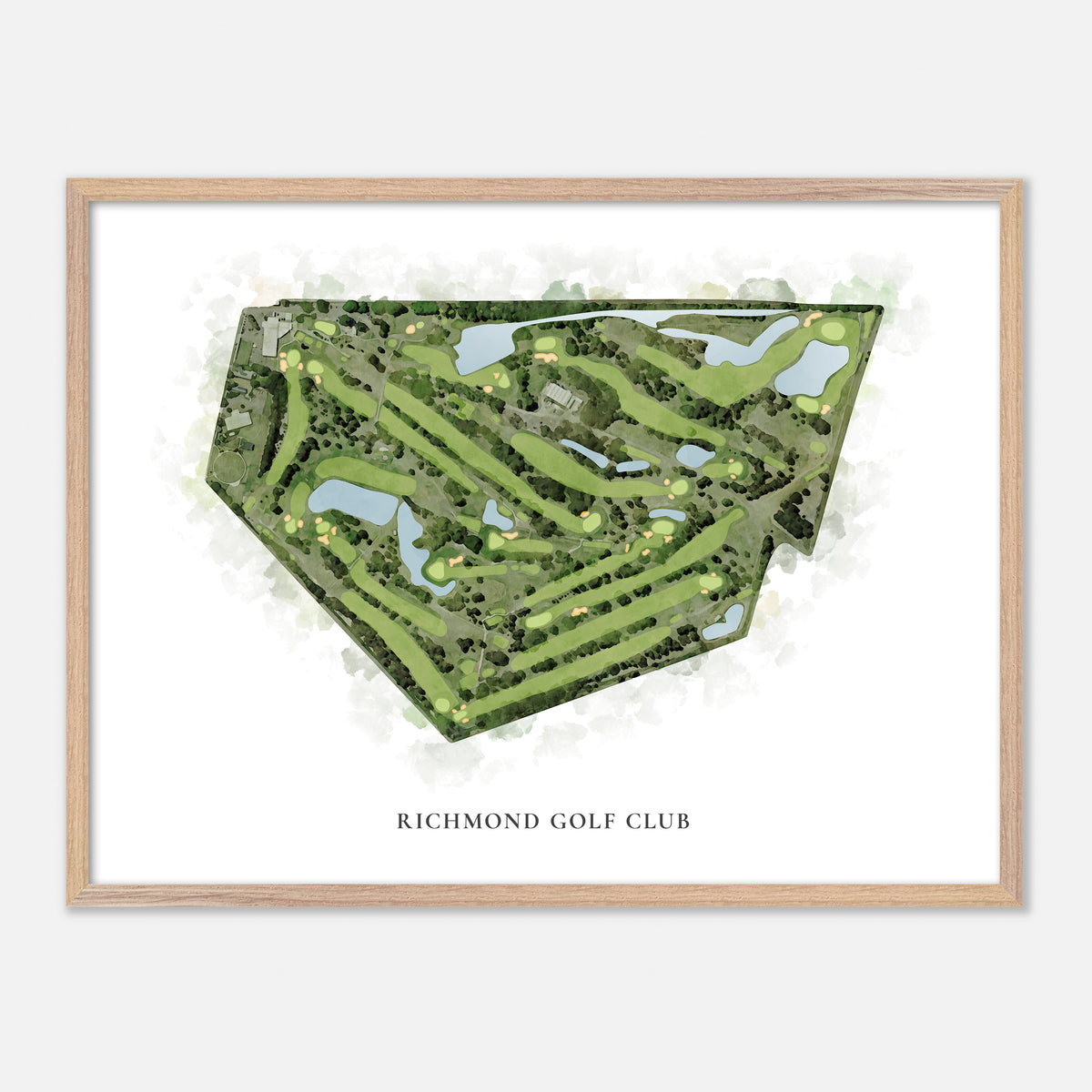 Print of Richmond Golf Club Classic Map