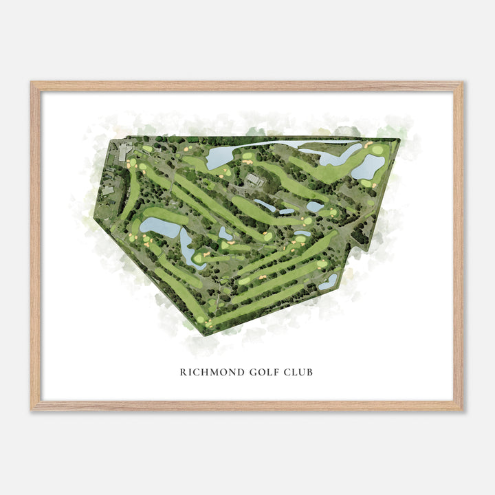 Print of Richmond Golf Club Classic Map