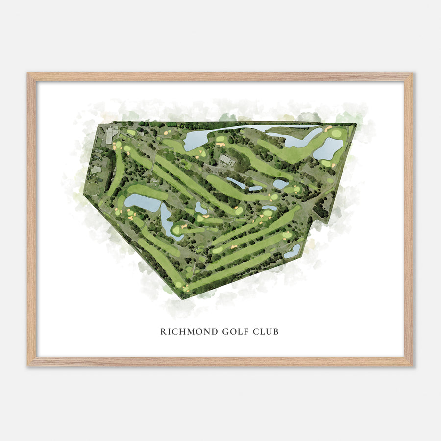 Print of Richmond Golf Club Classic Map