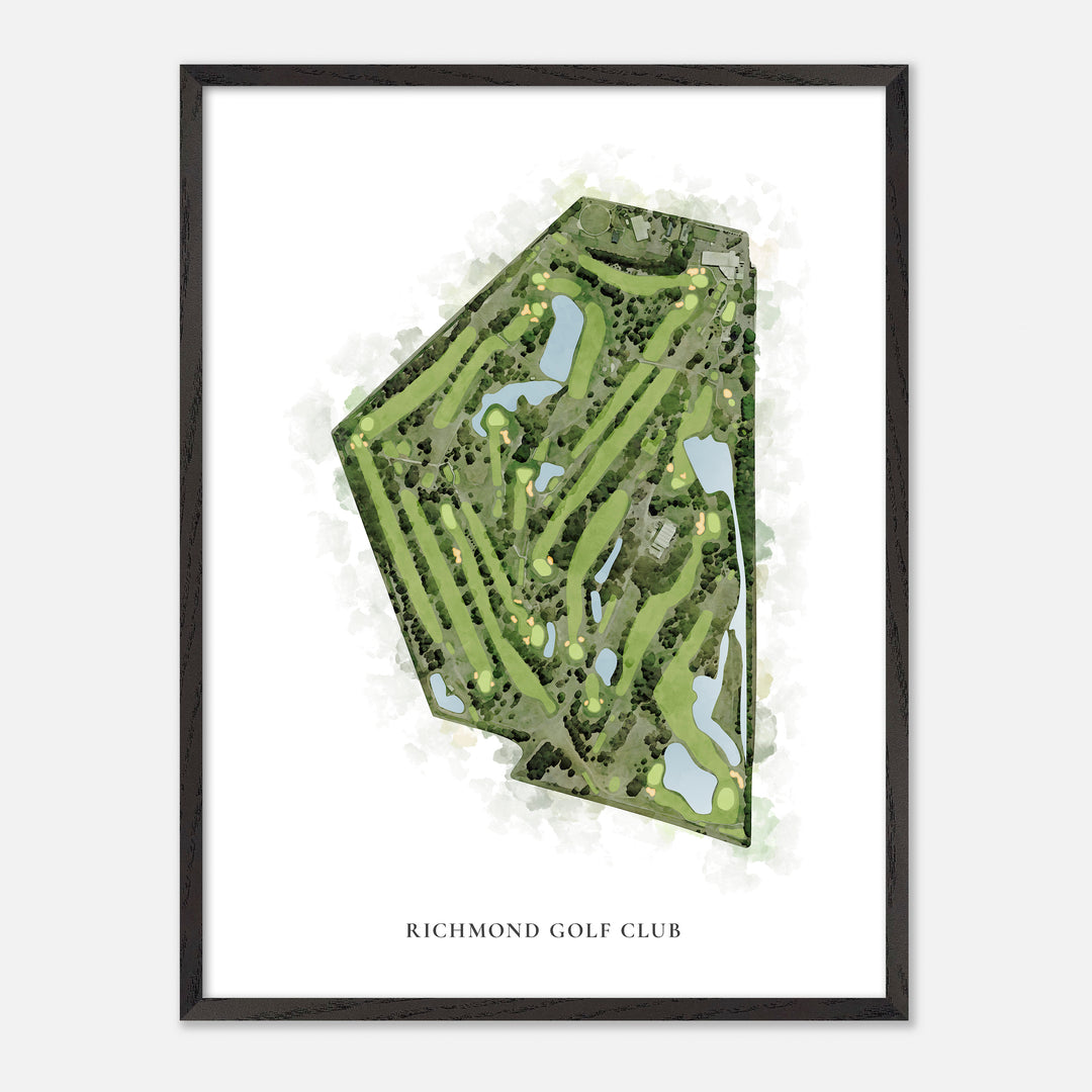 Print of Richmond Golf Club Classic Map