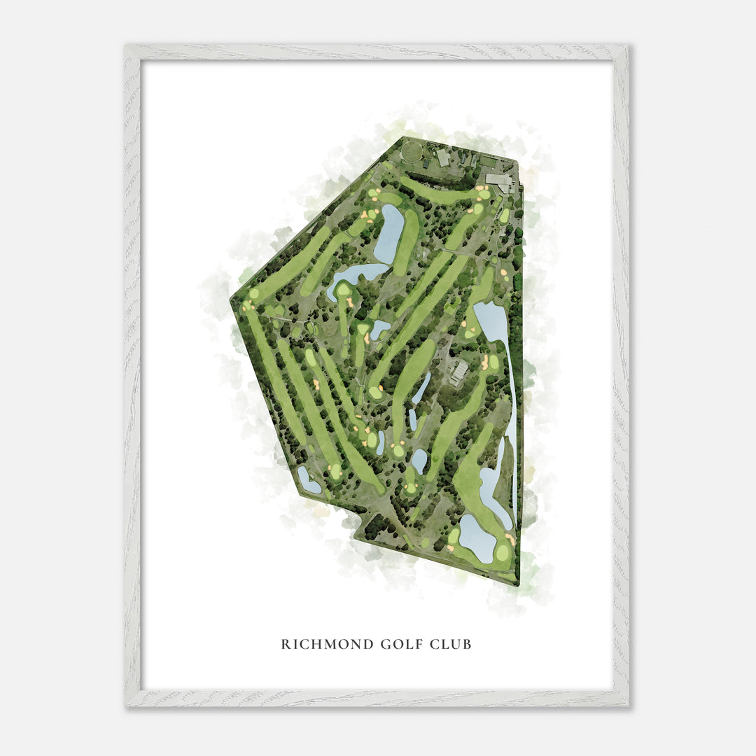 Print of Richmond Golf Club Classic Map