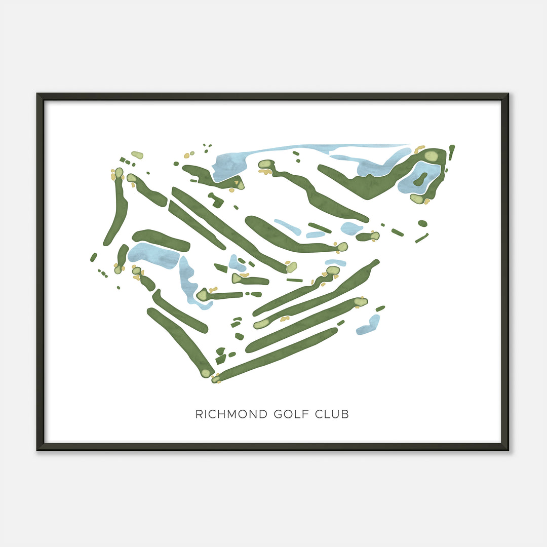 Print of Richmond Golf Club Modern Map