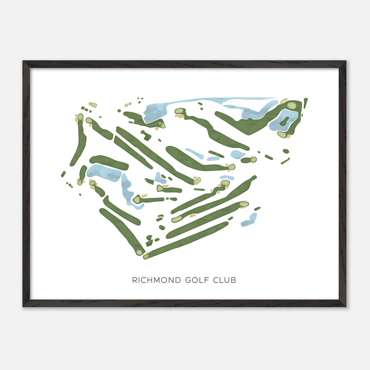 Print of Richmond Golf Club Modern Map