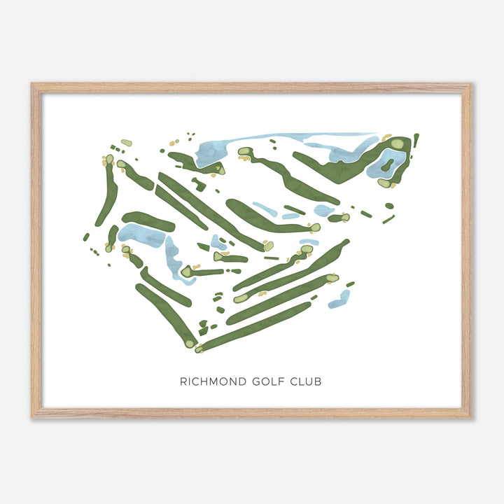 Print of Richmond Golf Club Modern Map