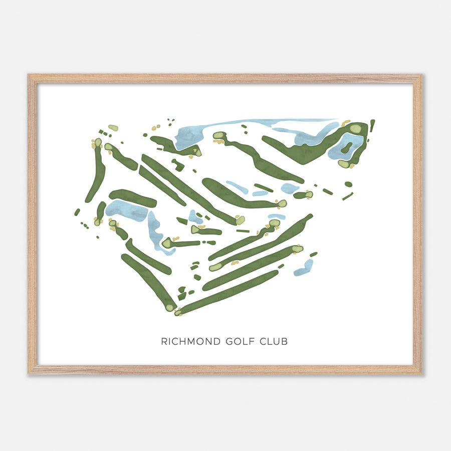 Print of Richmond Golf Club Modern Map