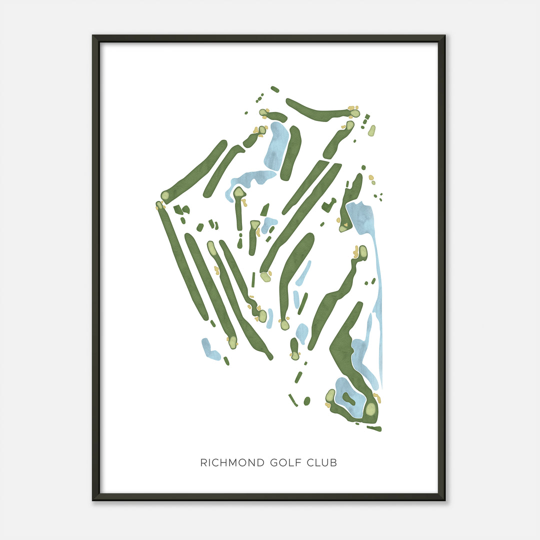Print of Richmond Golf Club Modern Map