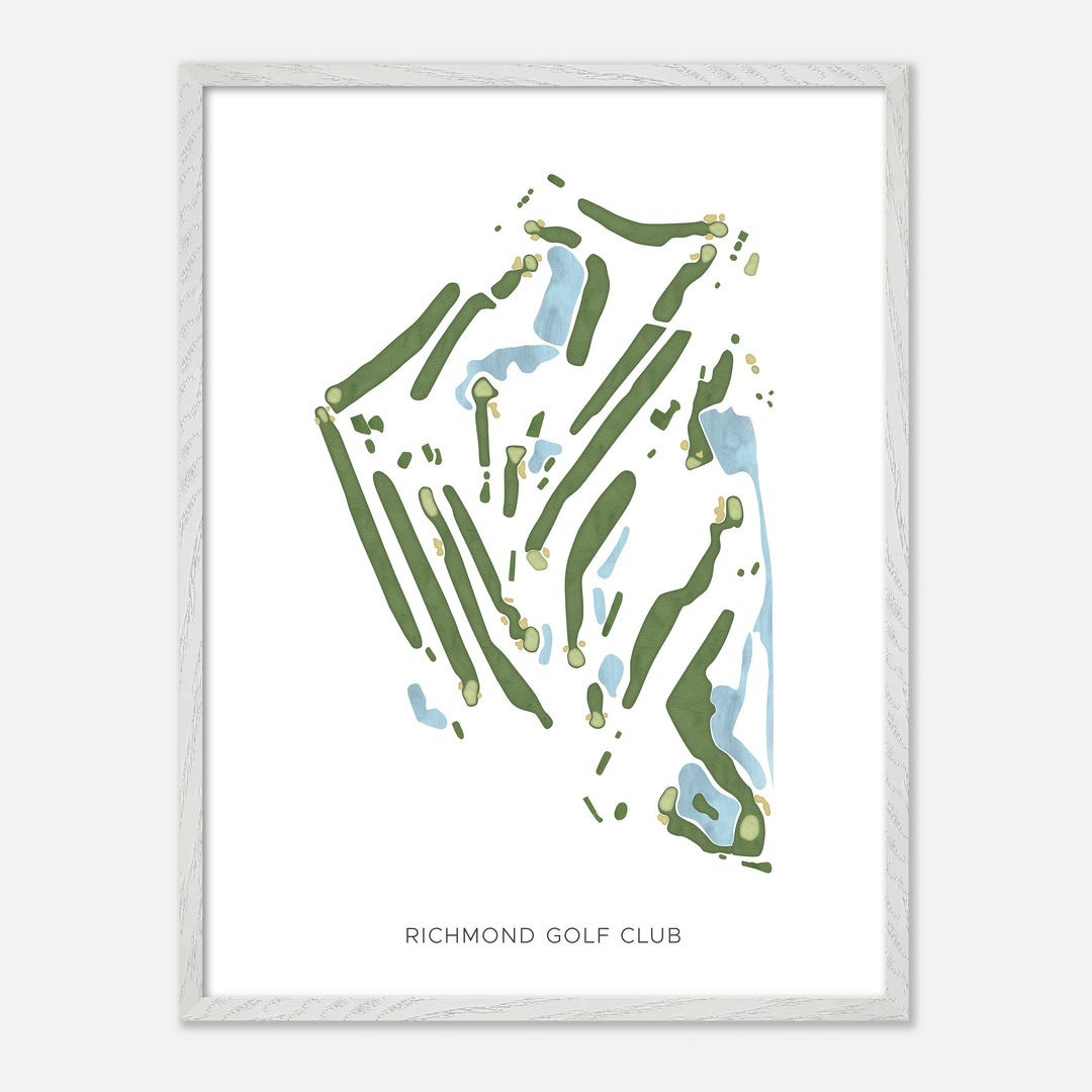 Print of Richmond Golf Club Modern Map