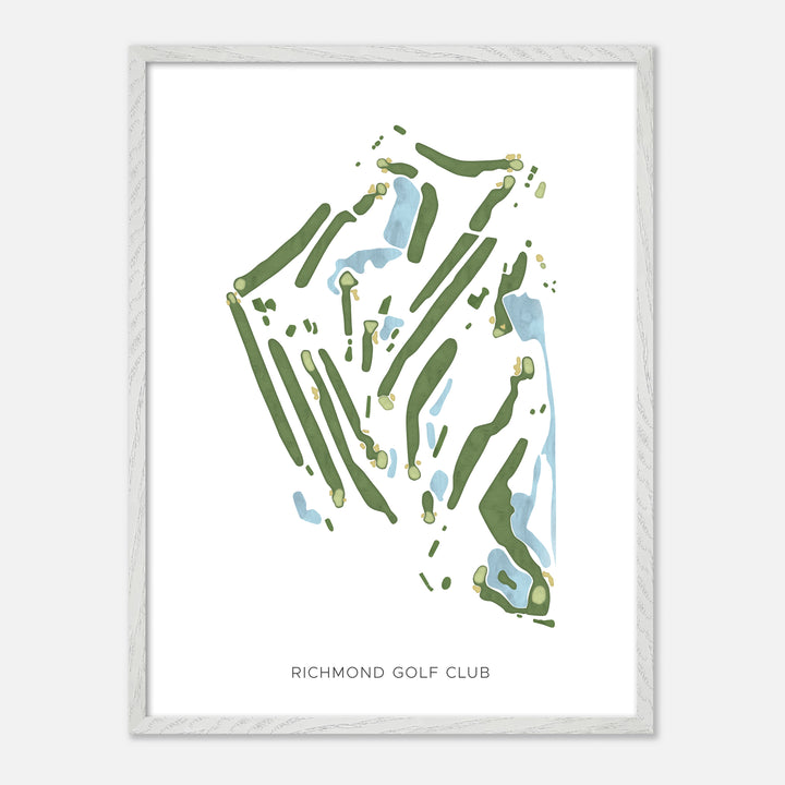 Print of Richmond Golf Club Modern Map