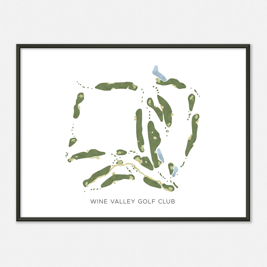 Print of Wine Valley Golf Club Modern Map