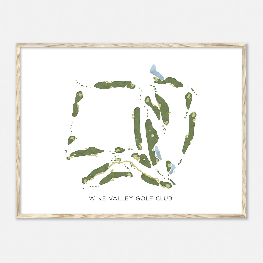 Print of Wine Valley Golf Club Modern Map