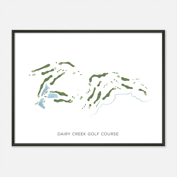 Print of Dairy Creek Golf Course Modern Map