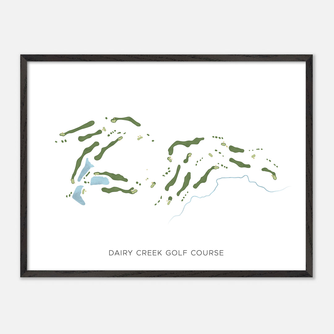 Print of Dairy Creek Golf Course Modern Map