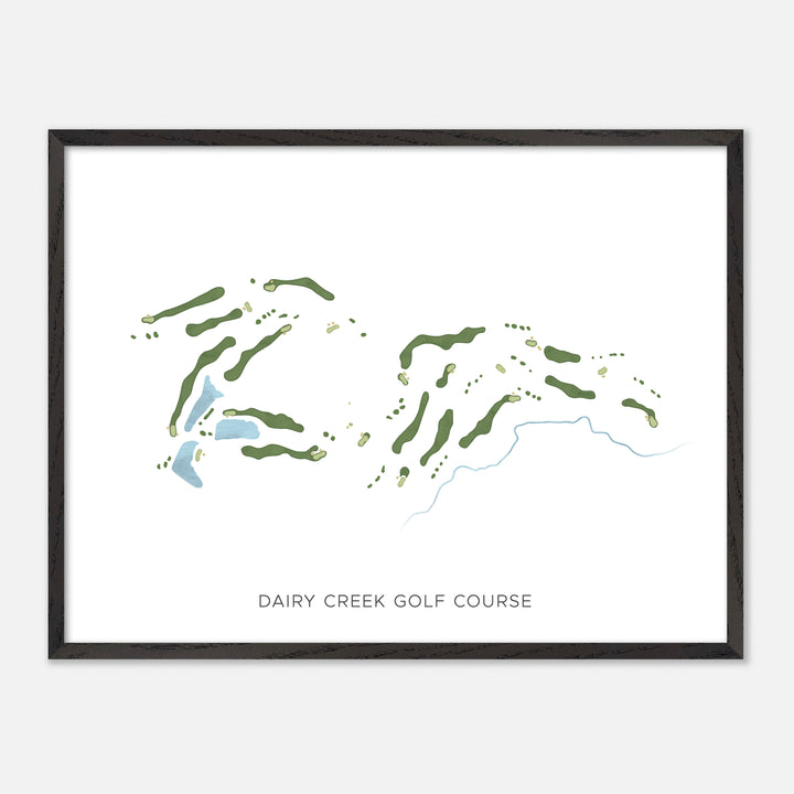 Print of Dairy Creek Golf Course Modern Map