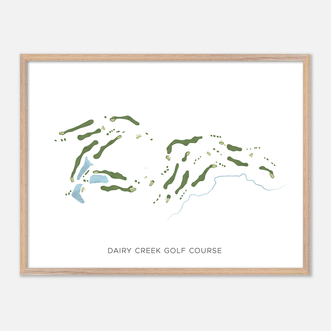 Print of Dairy Creek Golf Course Modern Map