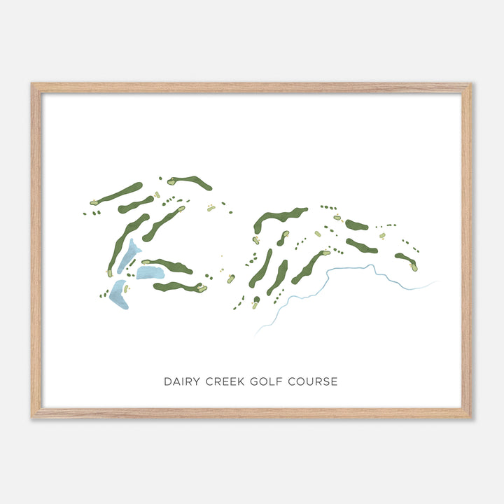Print of Dairy Creek Golf Course Modern Map
