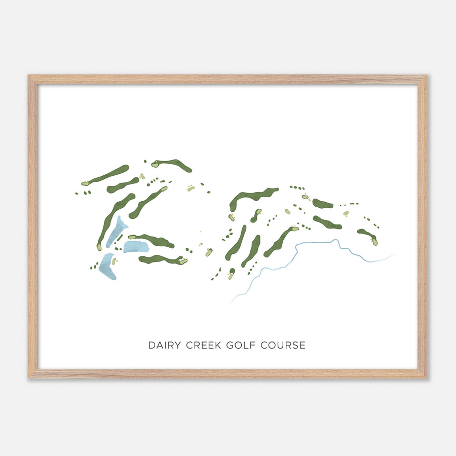 Print of Dairy Creek Golf Course Modern Map