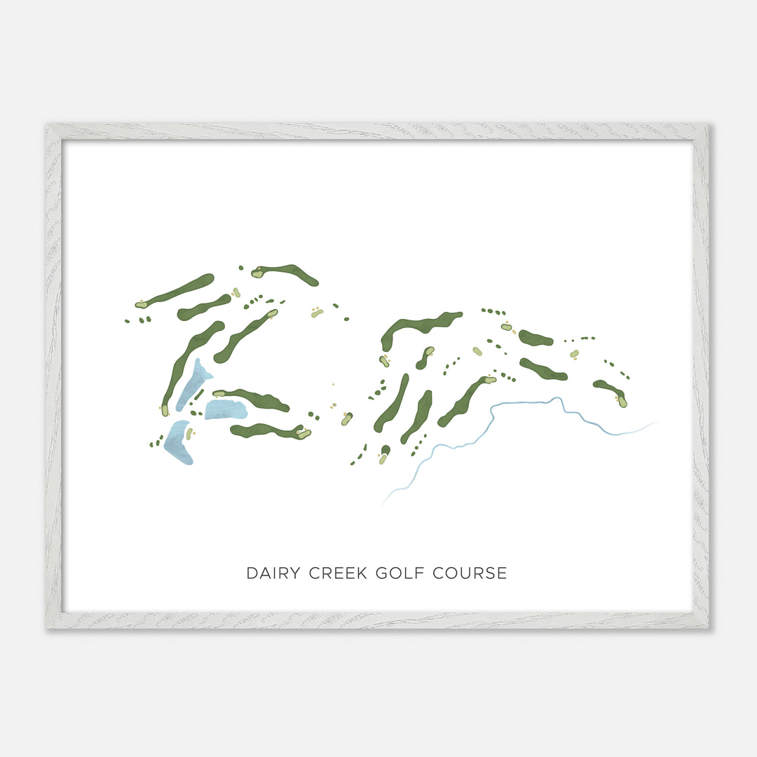 Print of Dairy Creek Golf Course Modern Map