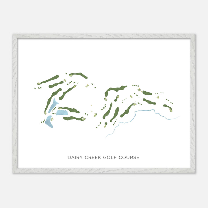 Print of Dairy Creek Golf Course Modern Map