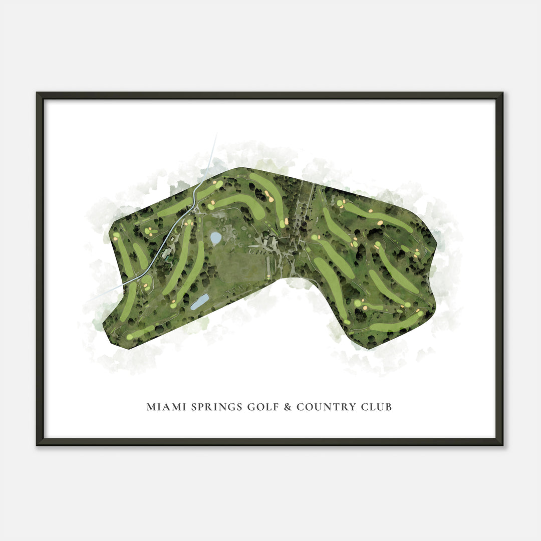 Print of Miami Springs Golf & Country Club Classic Map