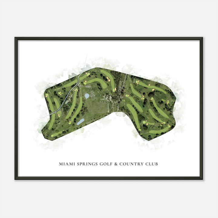 Print of Miami Springs Golf & Country Club Classic Map