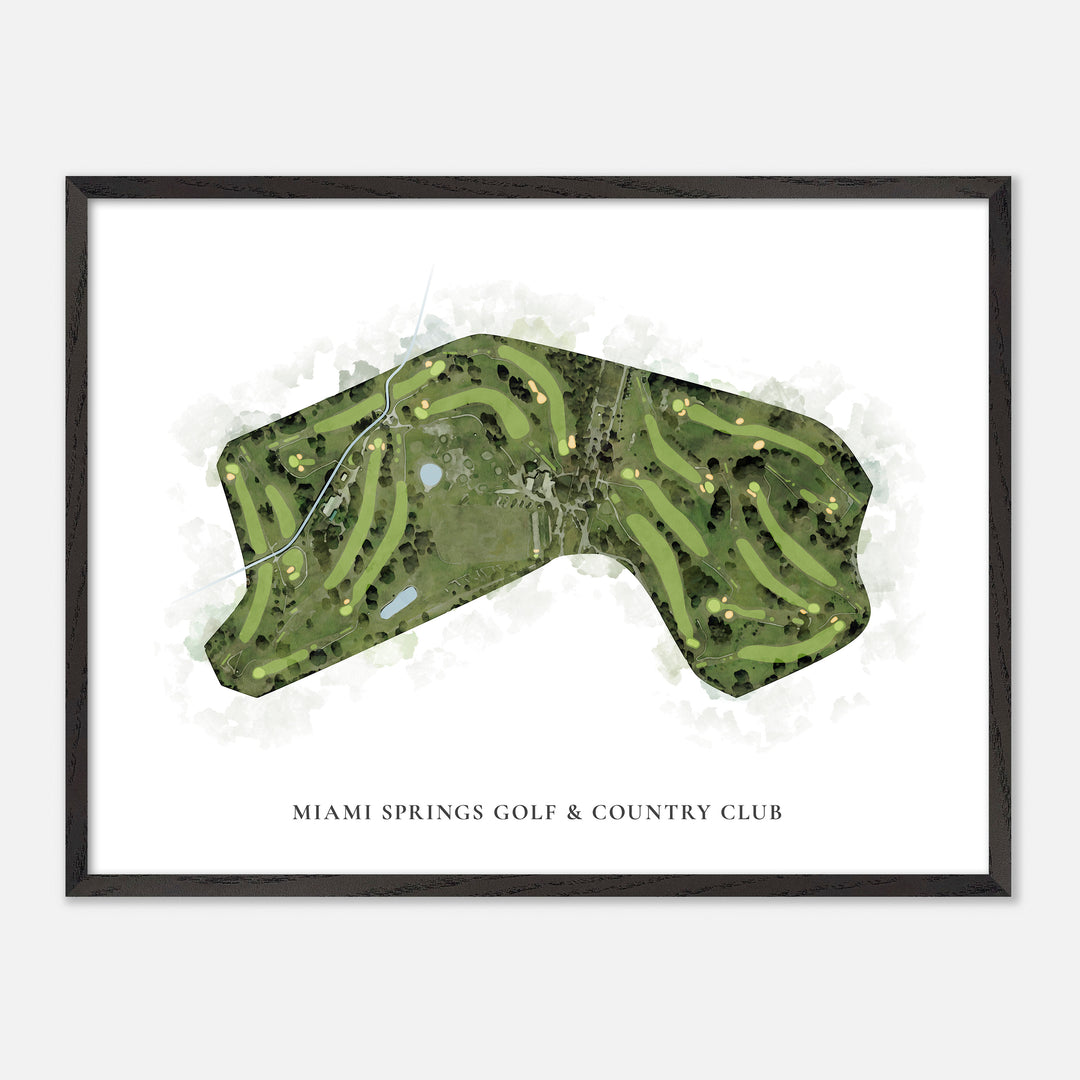 Print of Miami Springs Golf & Country Club Classic Map