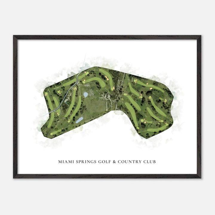 Print of Miami Springs Golf & Country Club Classic Map